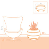 SPHERE PLANTER 24" X 18"