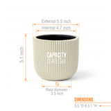CONIC ROUND GROOVE 5" - BEIGE