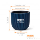 CONIC ROUND GROOVE 7" - DARK BLUE