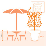 ROUND TREE PLANTER 34" X 29"