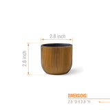 CONIC ROUND GROOVE GOLD 3"